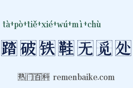 踏破铁鞋无觅处是什么意思的图片